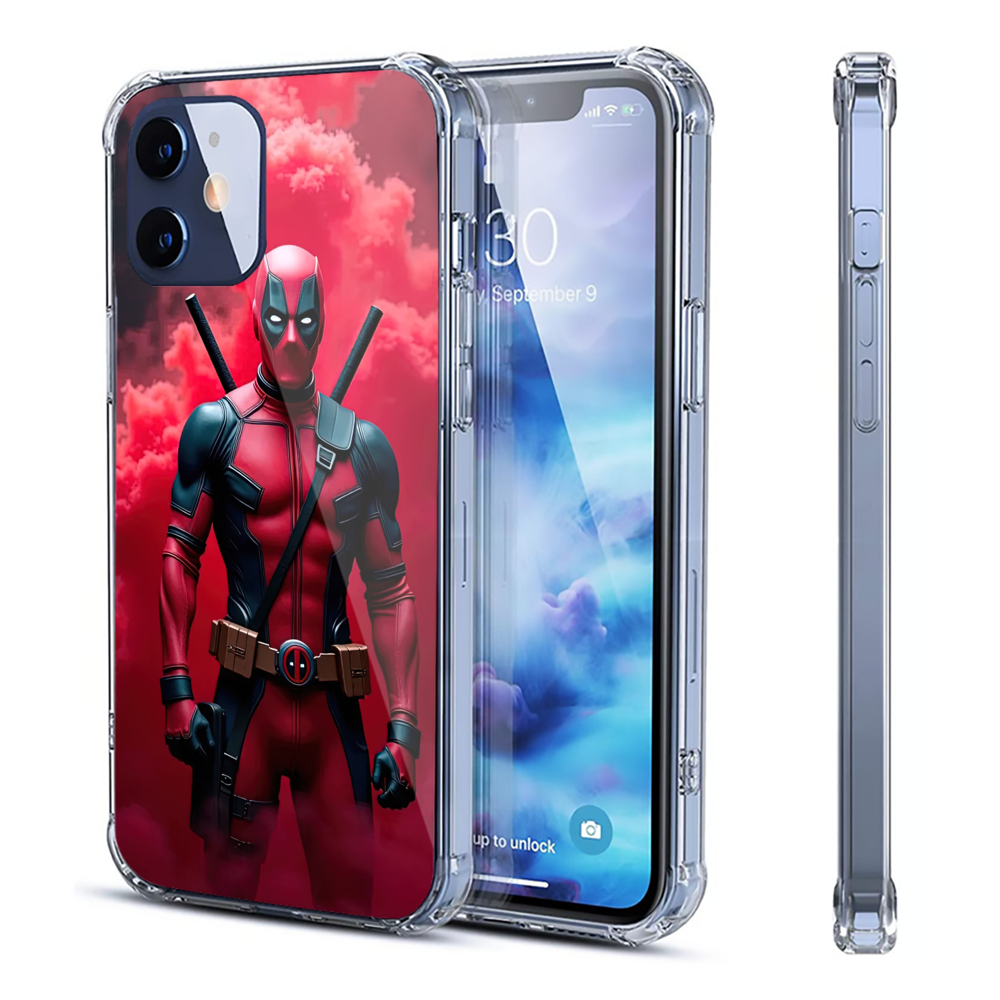 （画像用） Deadpool デッドプール 【iPhone 12シリーズ対応】透明スマホケース（クリアソフトケース）